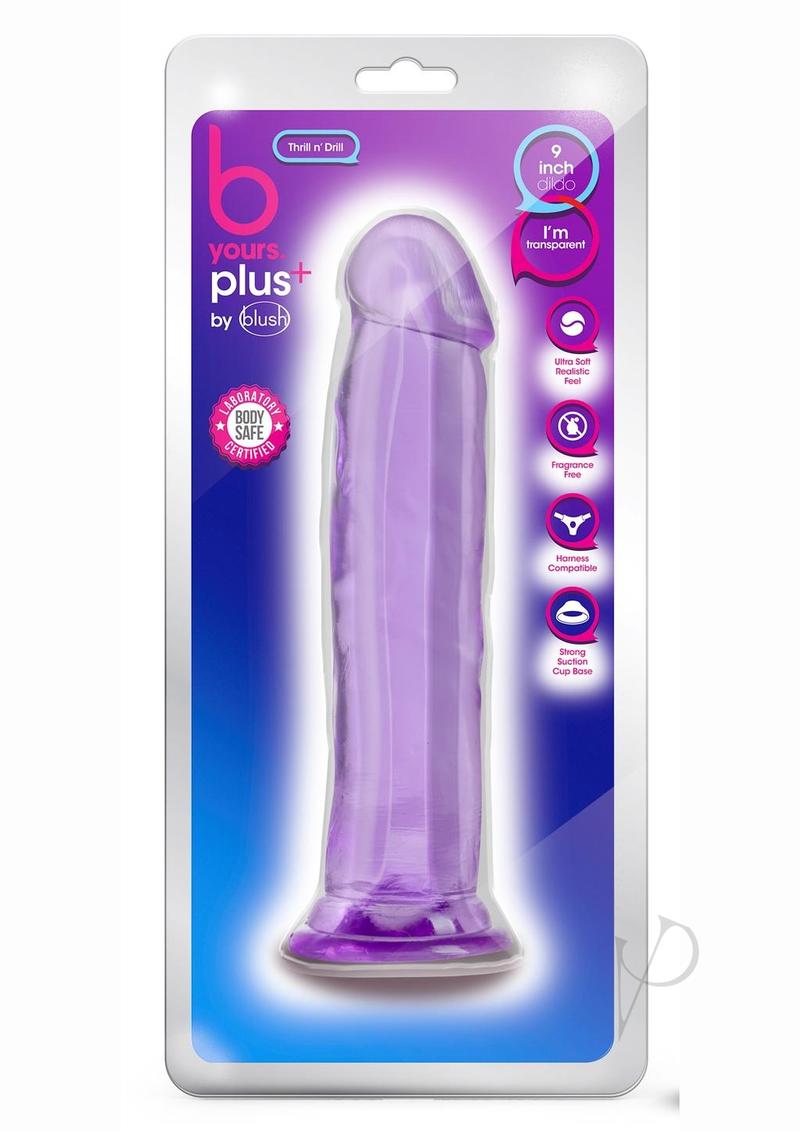 B Yours Plus Thrill N Drill Purple Suction Cup Dildo