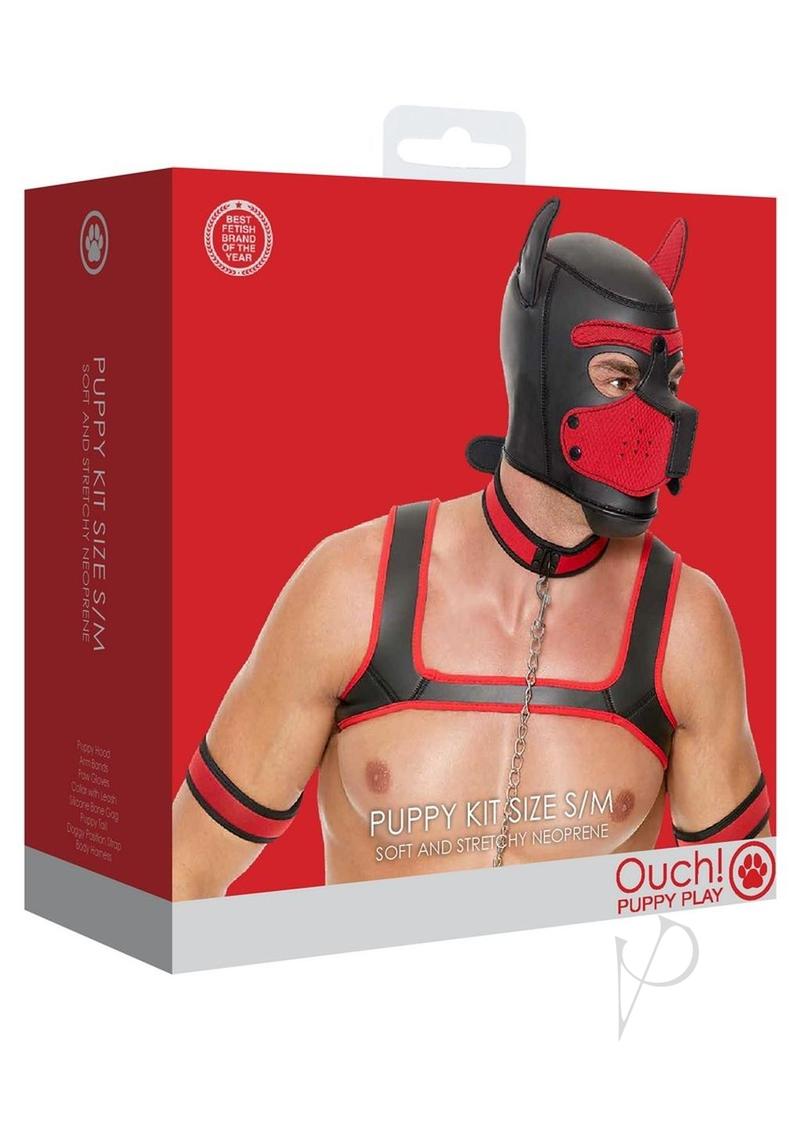 Ouch Neoprene Puppy Kit Red Bondage Kit