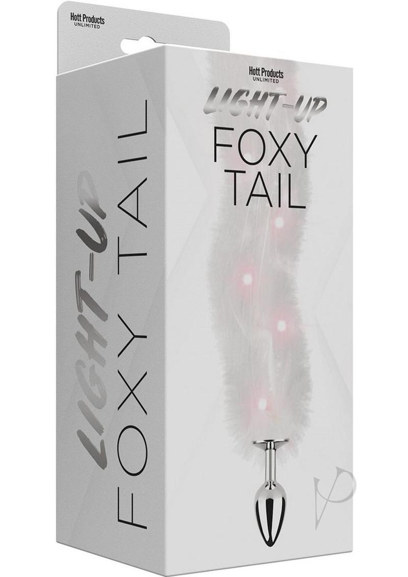 LIGHT-UP Fox Tail Butt Plug With Lights