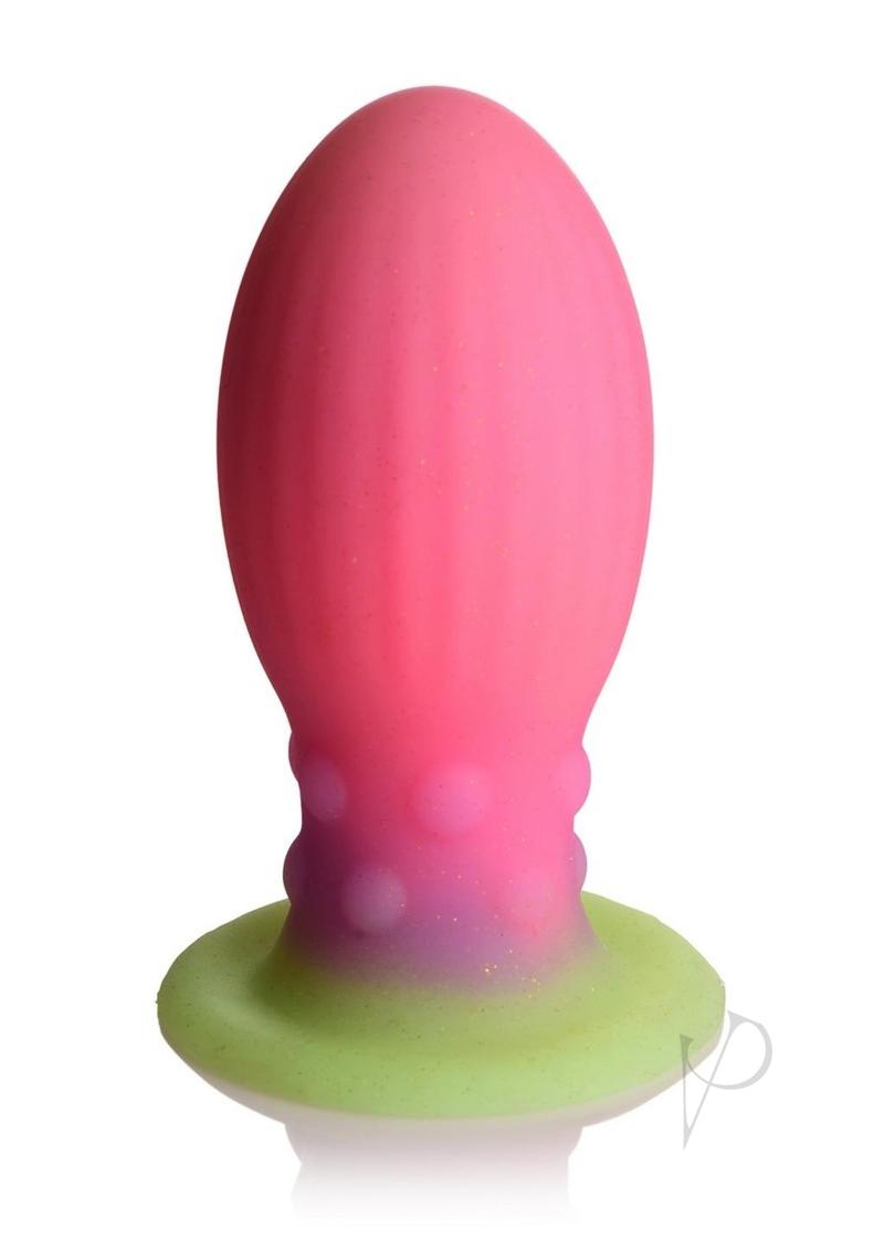 Xeno Glow in the Dark Easy Insertion Hands-Free Silicone Egg Suction Cup Dildo  