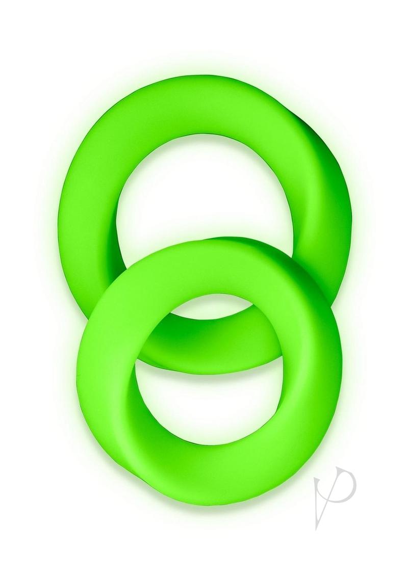 Ouch Cock Ring Set 2pc Gitd Silicone Penis Enhancer