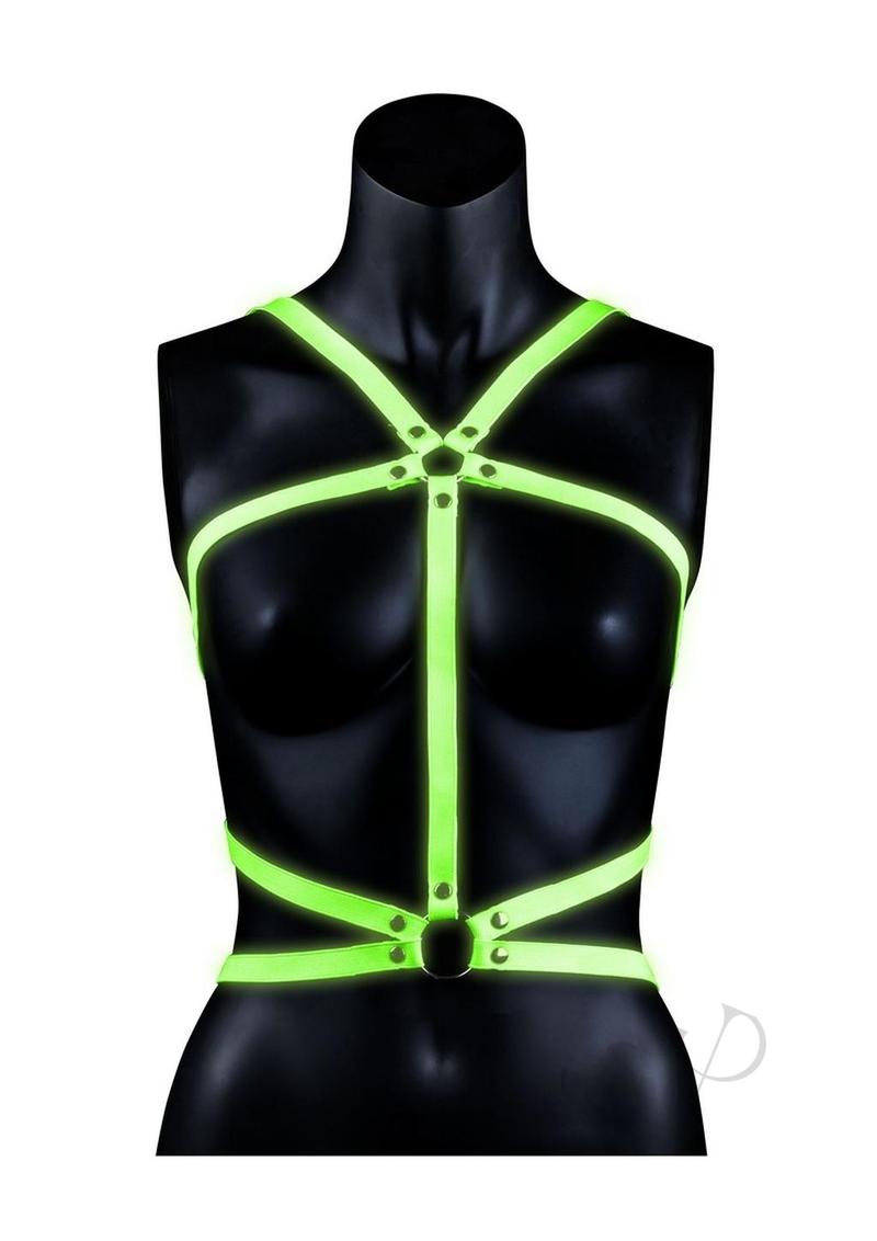 Ouch Body Chest Harness Gitd  Bondage Gear