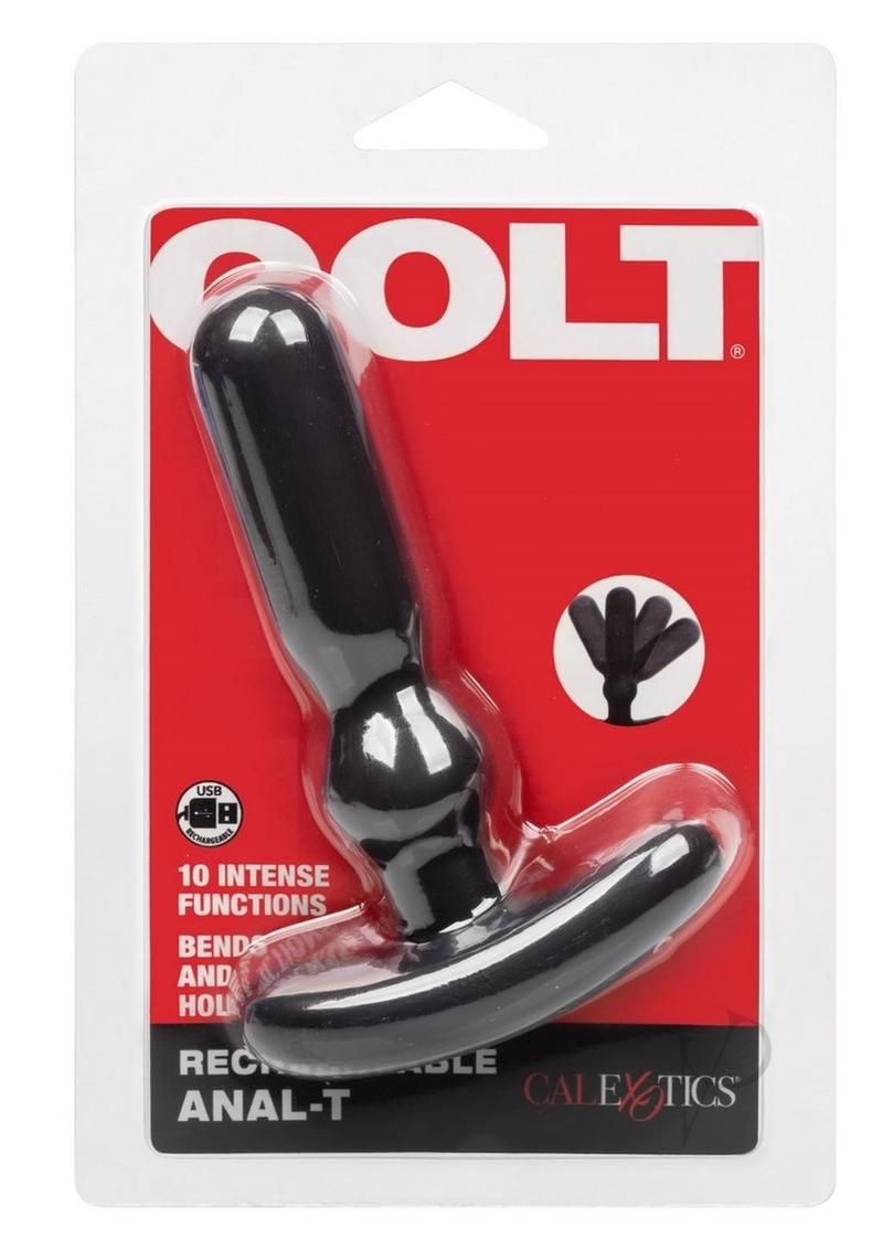 Colt Rechargeable Anal T Black Rechargeable Silicone Buttplug