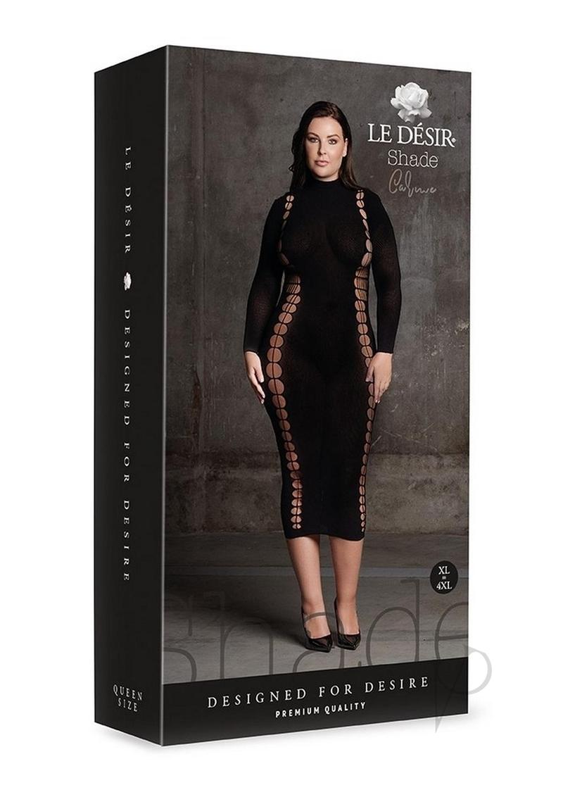 Shade Carme Women Comfortable Contour Sexy Dress with Turtleneck