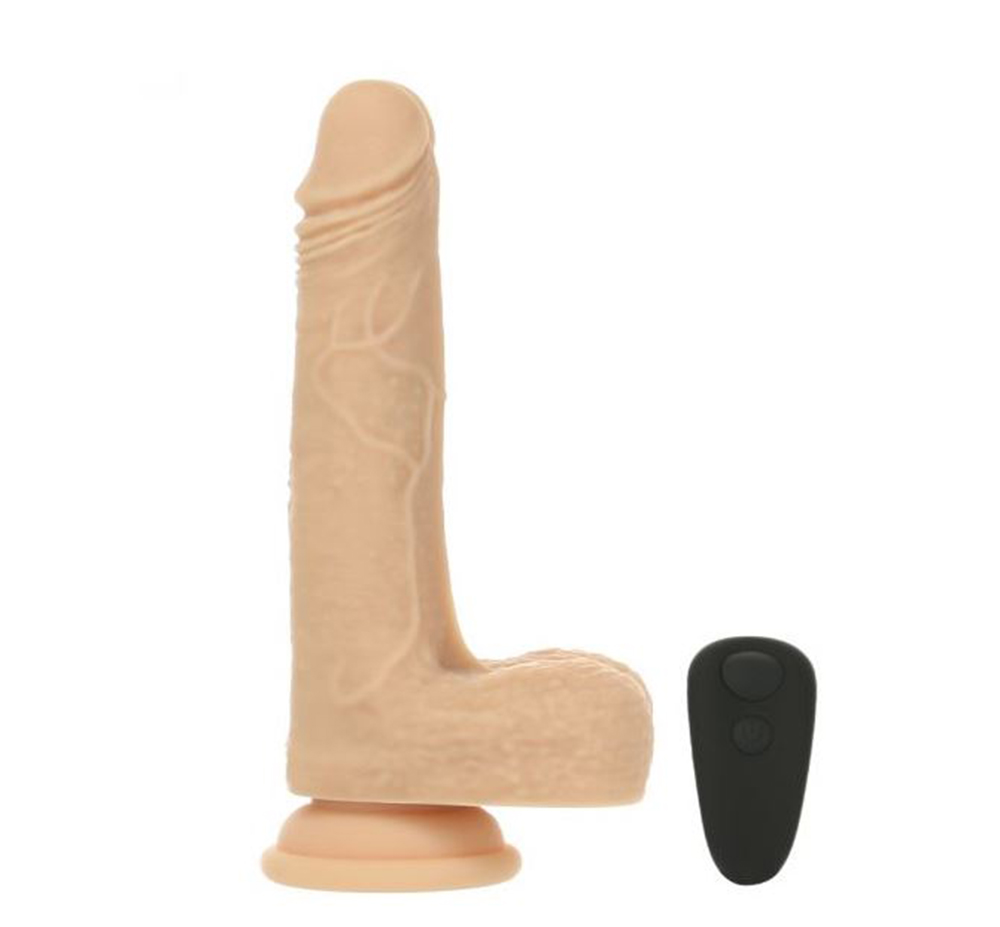 Naked Addiction Rotating & Vibrating Dildo Silicone Rechargeable Dong