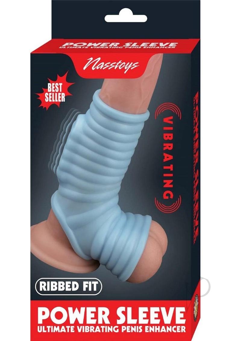 Nasstoys Power Sleeve Ribbed Fit Vibrating Penis Extender Enhancer