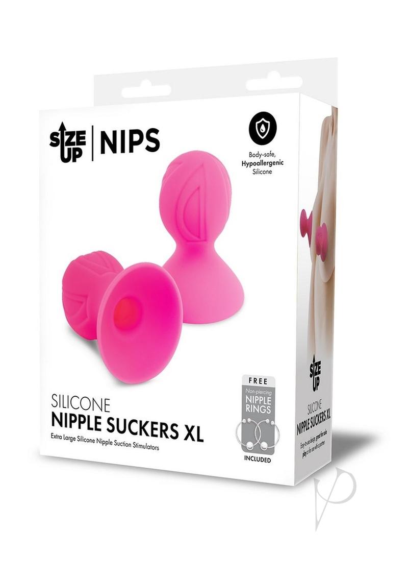 Size Up Bondage Gear Easy-to-use Foreplay Silicone Nipple Suckers XLarge