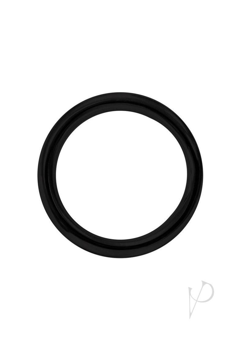 Rouge Stainless Steel Round Non-Vibrating Penis Ring 50mm Black