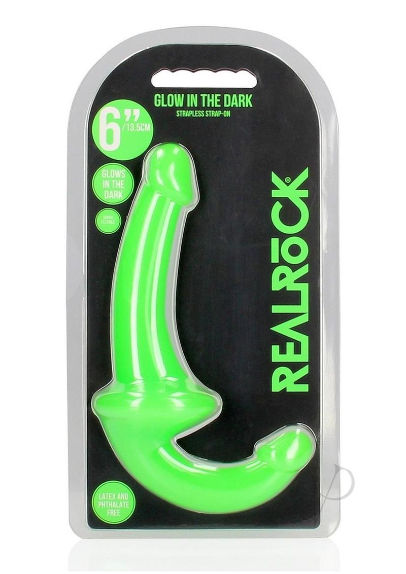 Realrock Glow in the Dark 6-inch Double-Ended Dildo Strapless Strap-On