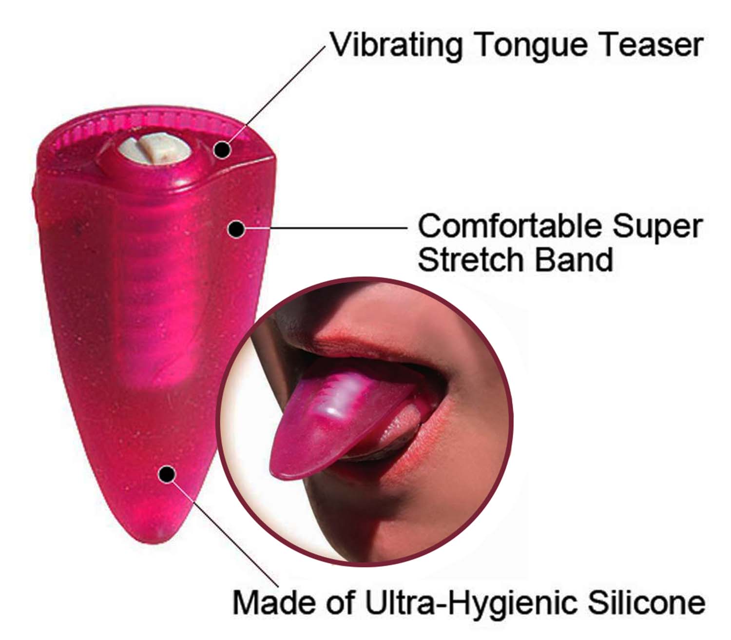 Tongue Teaser Silicone Oral Sex Vibrator