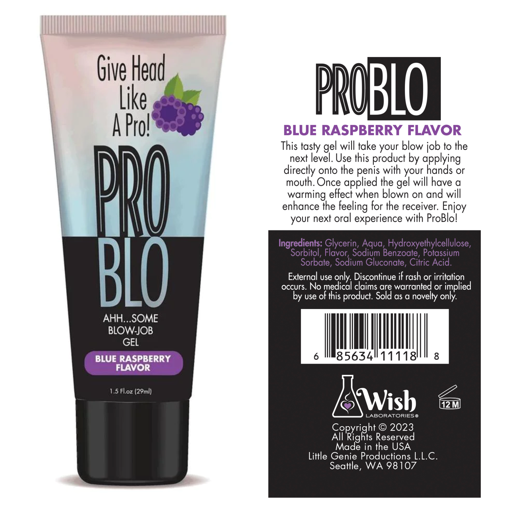 Problo Oral Pleasure Gel Warming Effect Blow Job Enhancer Flavored Lube