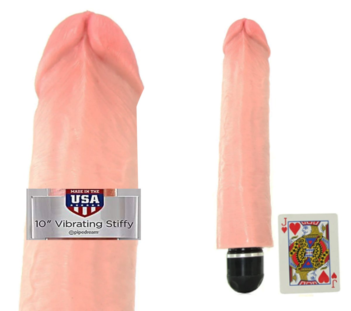 King Cock Vibrating Stiffy Realistic Big Dildo Vibrator Waterproof 10 Inch