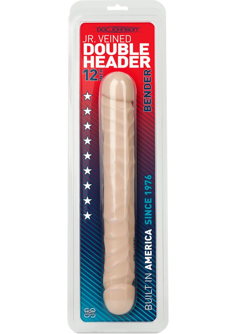 Junior VeinedRealistic Double Ended Dildo Bender Sil A Gel Dong 12 Inch 