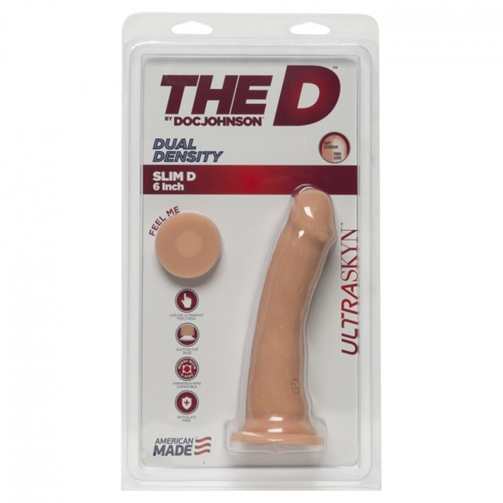 The D Slim D Realistic Dual Density Strap On Dildo UltraSkyn