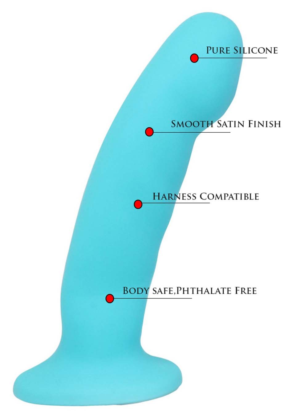 Luxe Cici Silicone Suction Cup Pegging Dildo