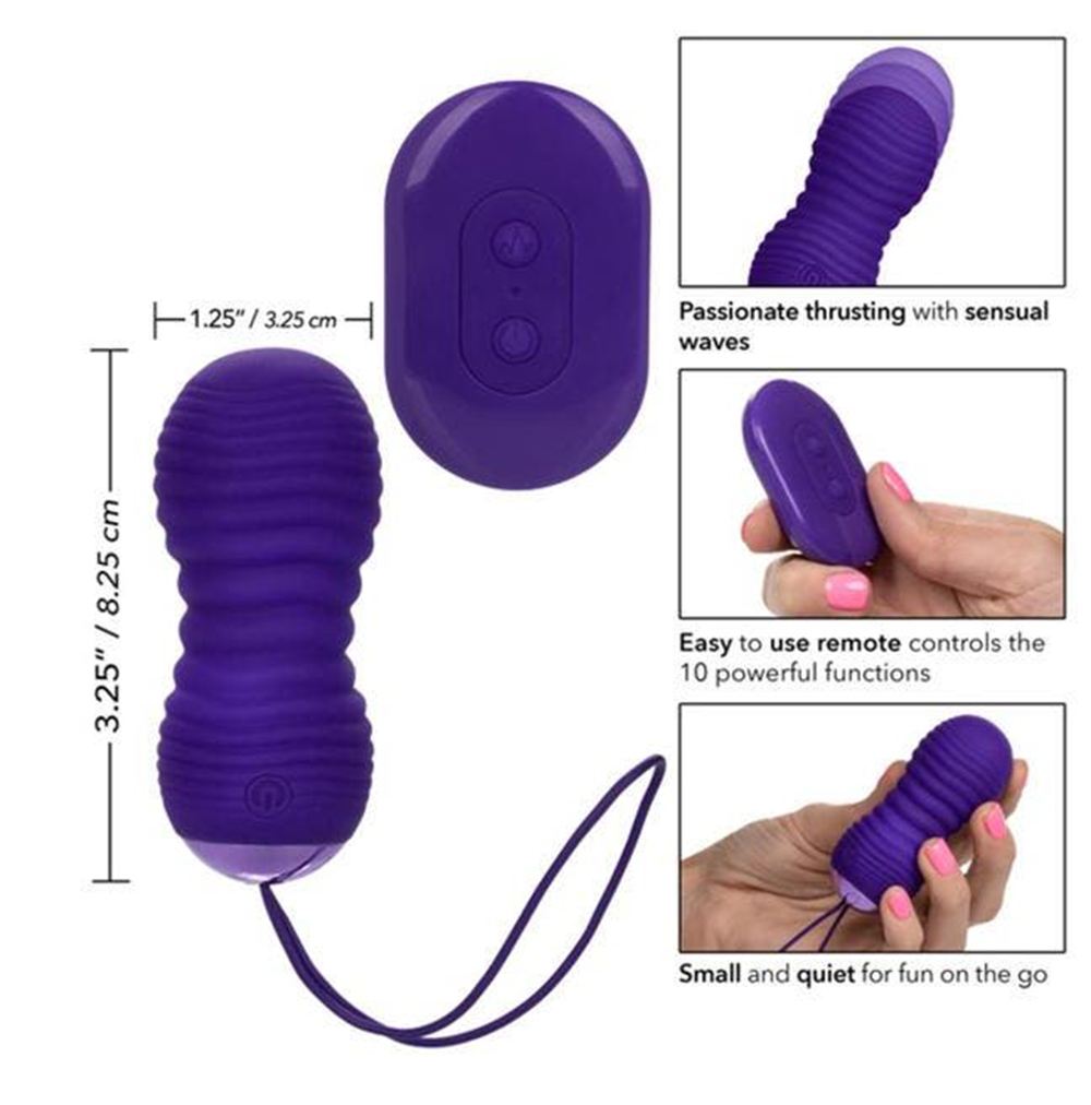 Silicone Rechargeable Palm-Sized Thrusting Bullet Vibrator