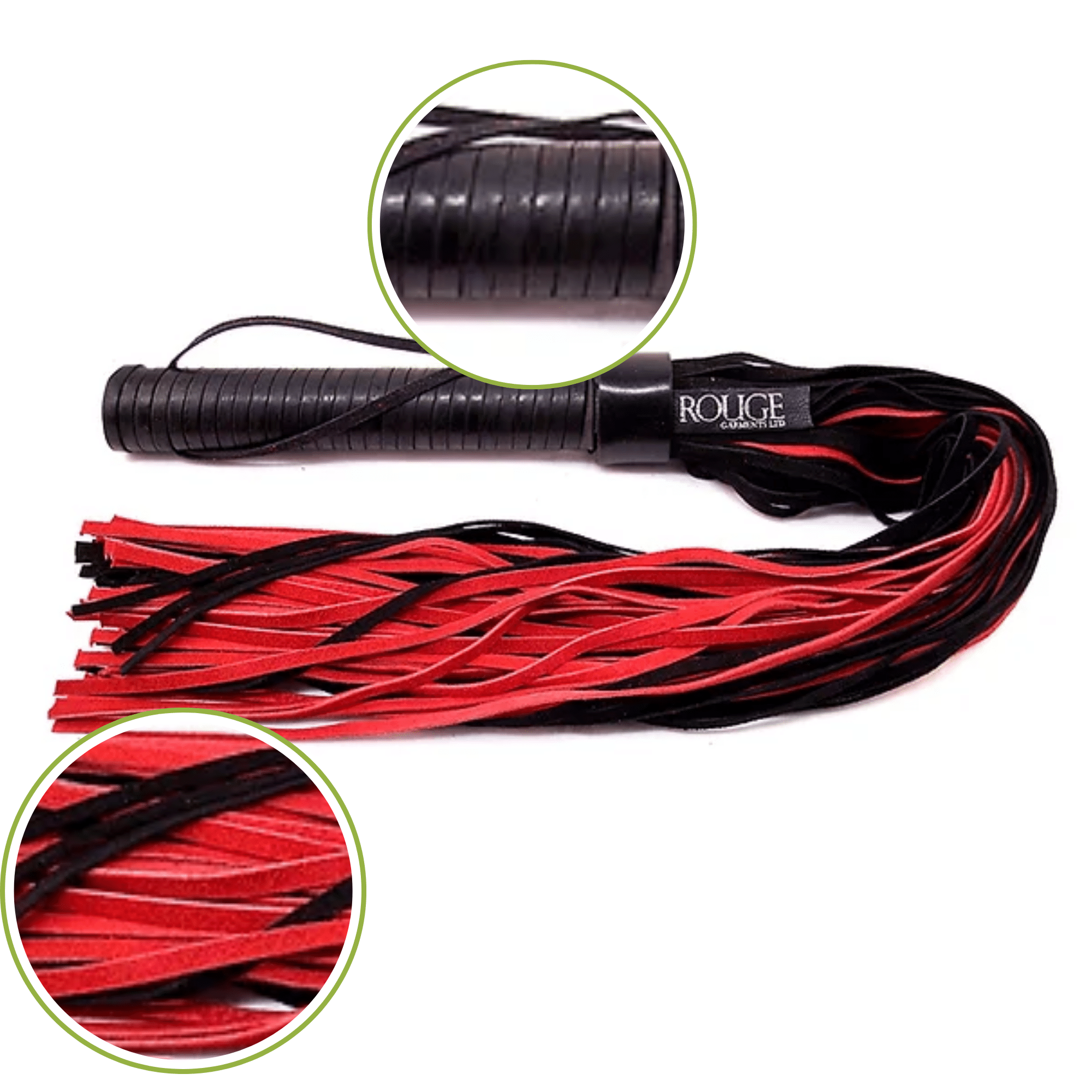 Suede Flogger With Leather Handle  Rouge Garments