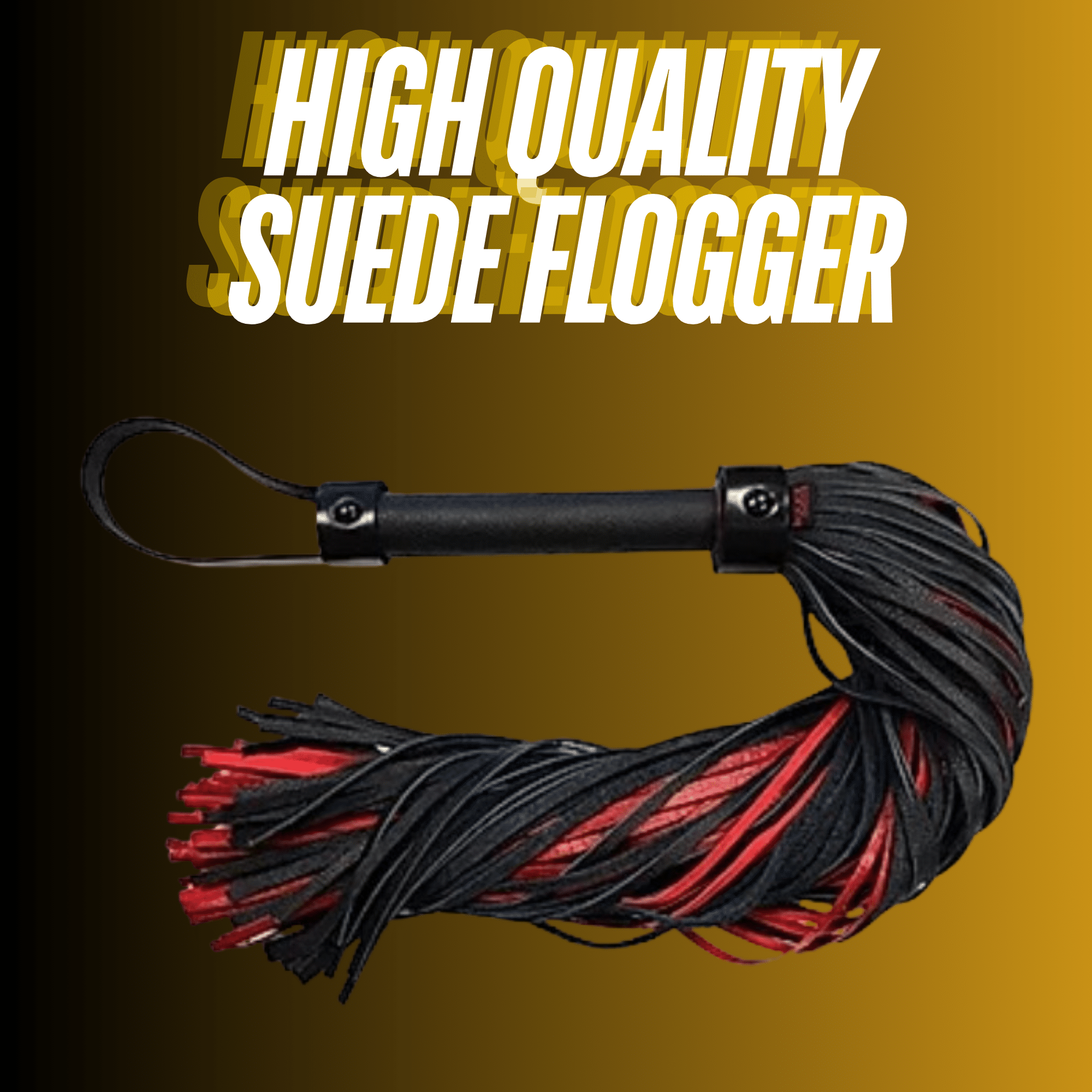 Suede Flogger With Leather Handle  Rouge Garments