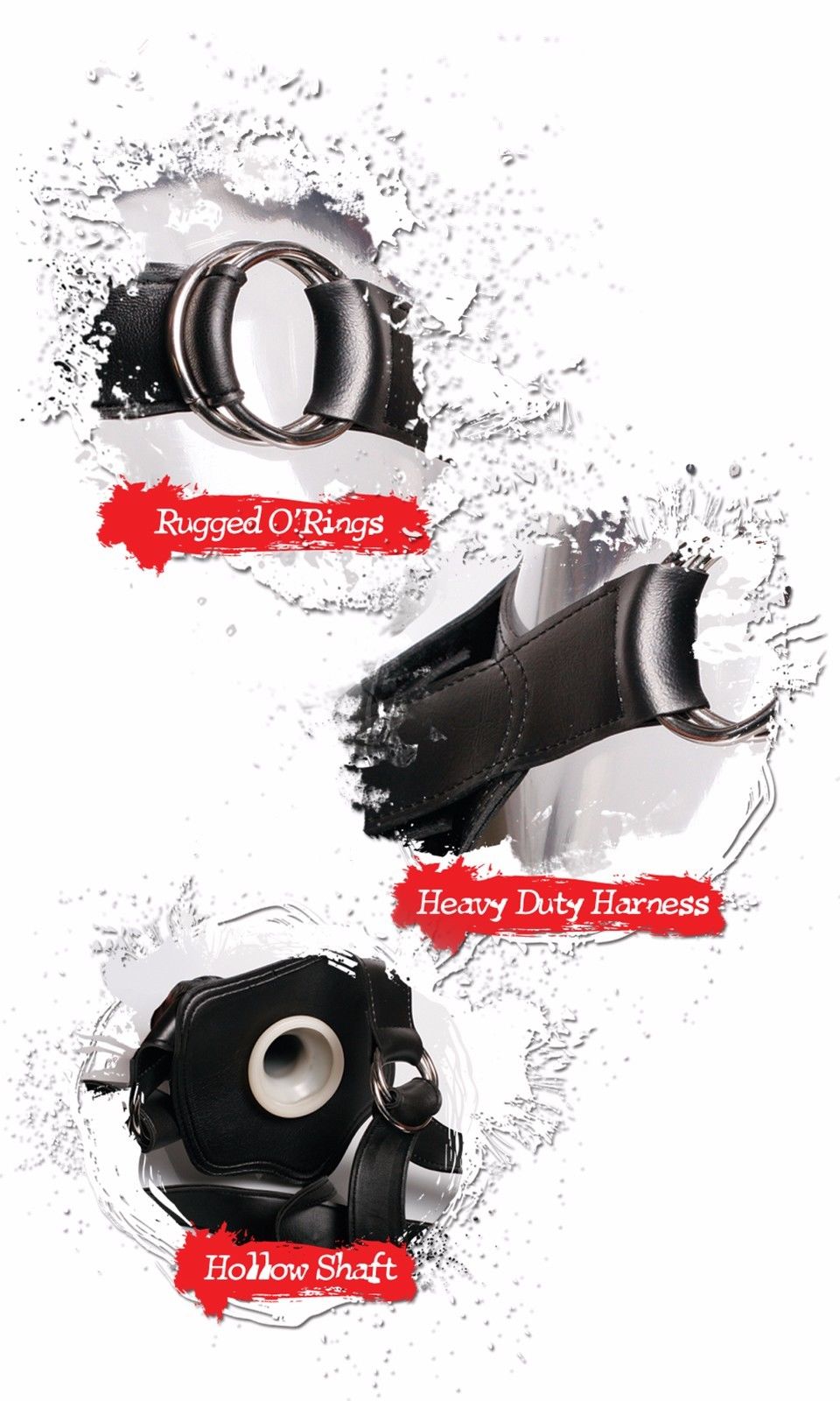 Hollow Strap On Harness Kit With Big Dildo 12 Inches Fetish Fantasy Extreme