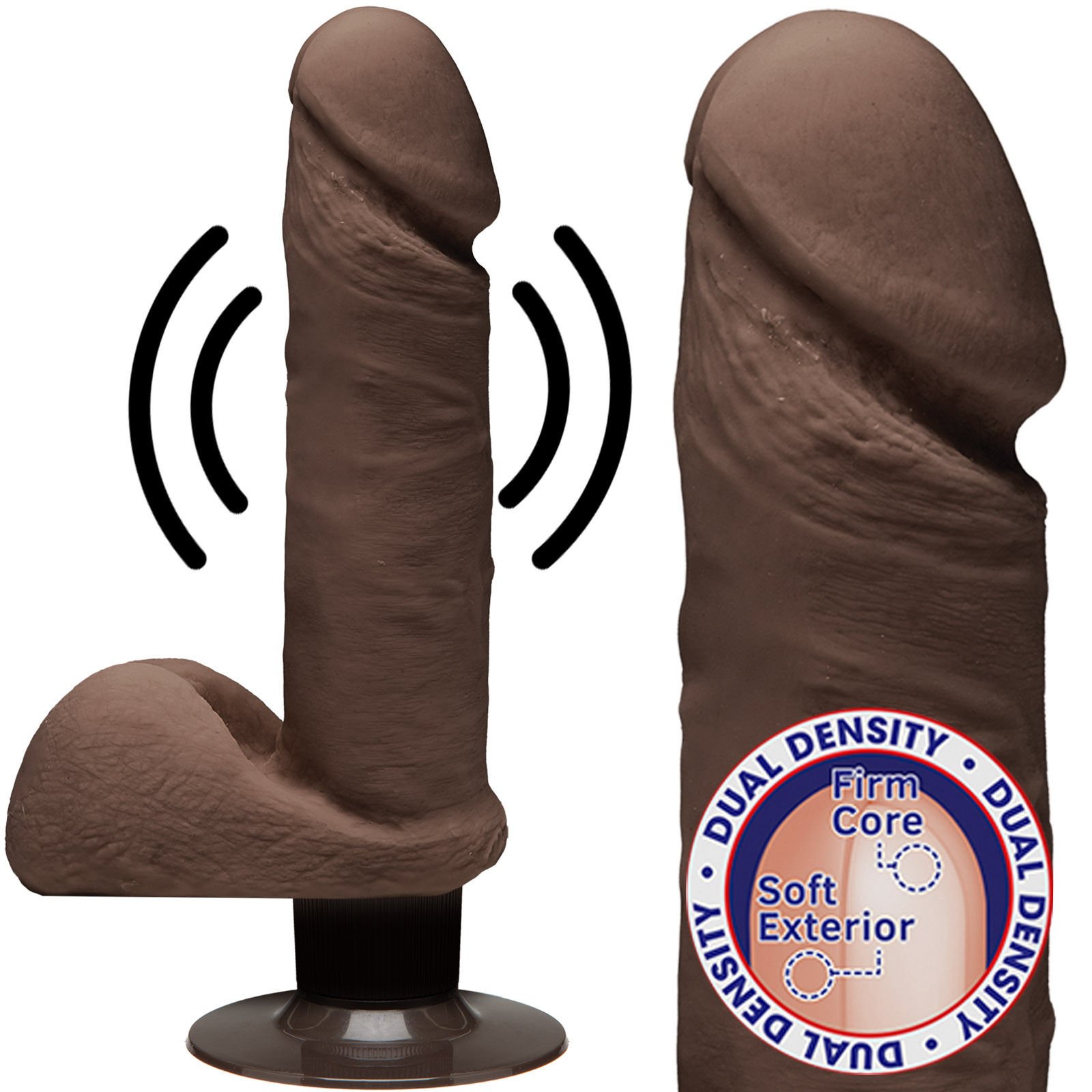 The D Perfect D Dual Density Ultraskyn Realistic Vibrating Dildo With Suction Cup