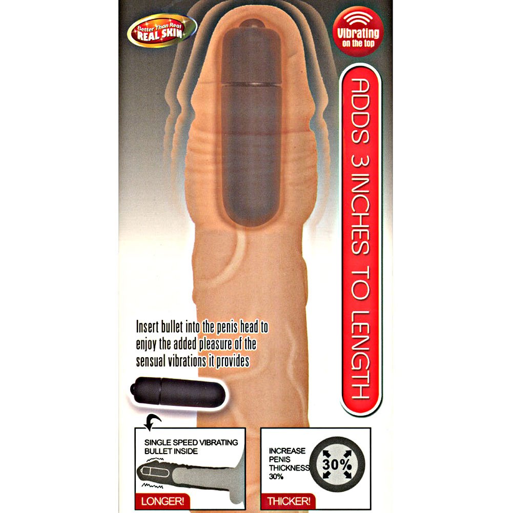 Nasstoys Natural Realskin Vibrating Penis Sleeve Xtender Waterproof