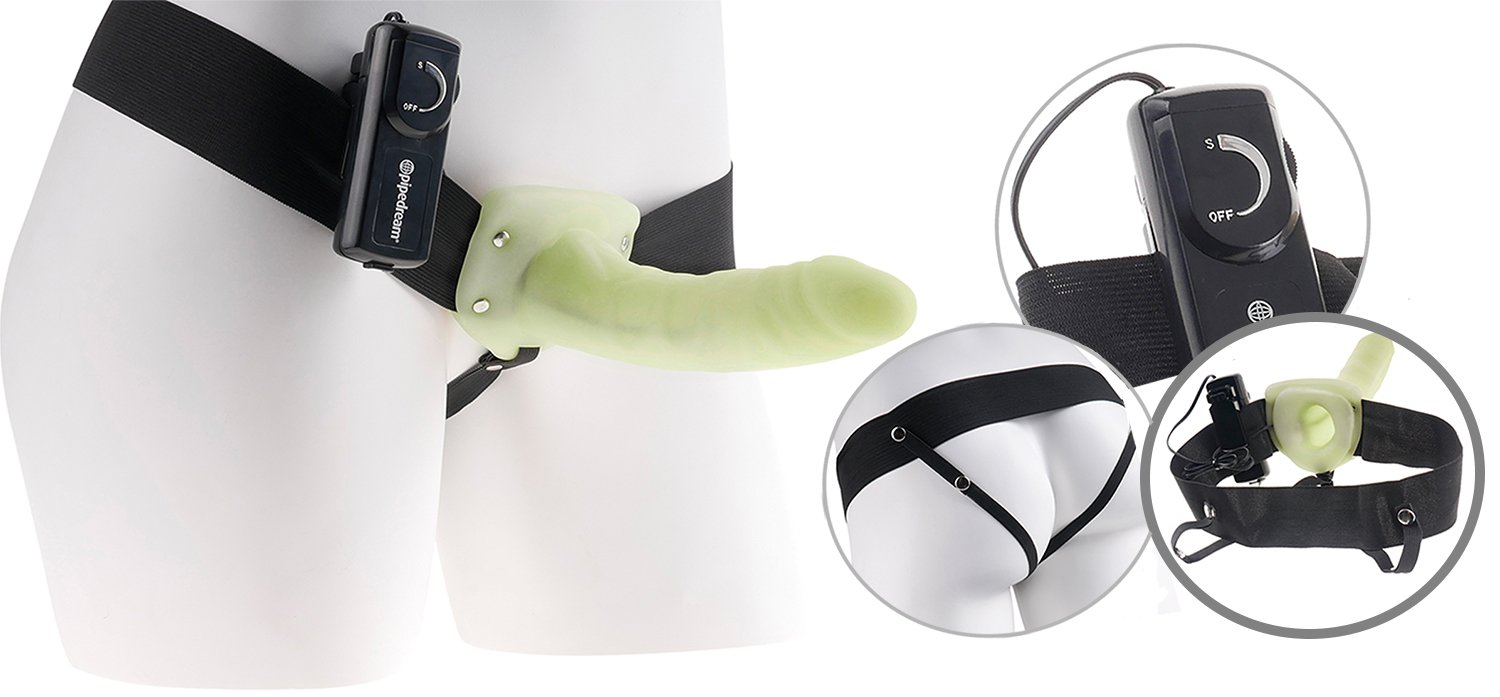 Fetish Fantasy Vibrating Hollow Strap On 6.5 Inch