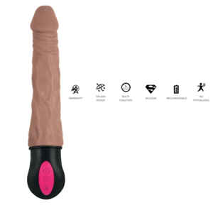 Natural Realskin Hot Cock 1 Dildo Rechargeable Realistic Vibrator