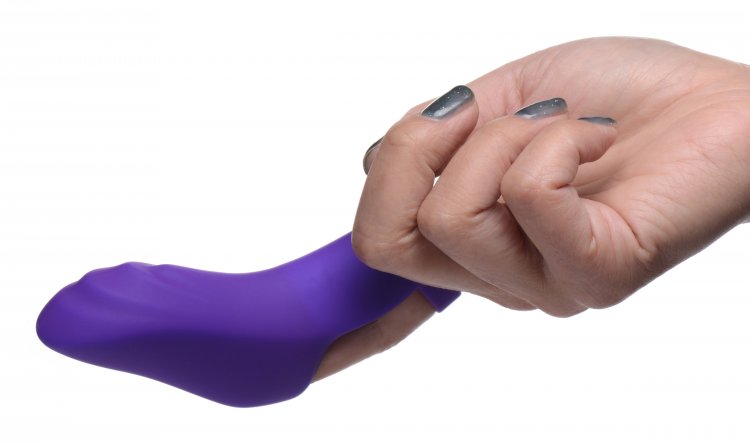 Her Pro Curved Silicone Sleeve Finger Vibrator