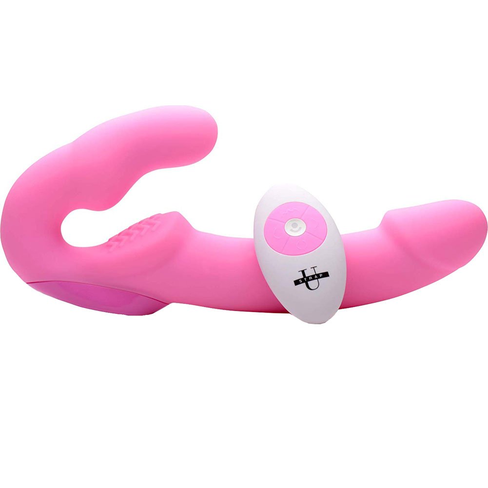 Strap U Urge Vibrating Strapless Strap On With Remote Control Silicone Rechargeable