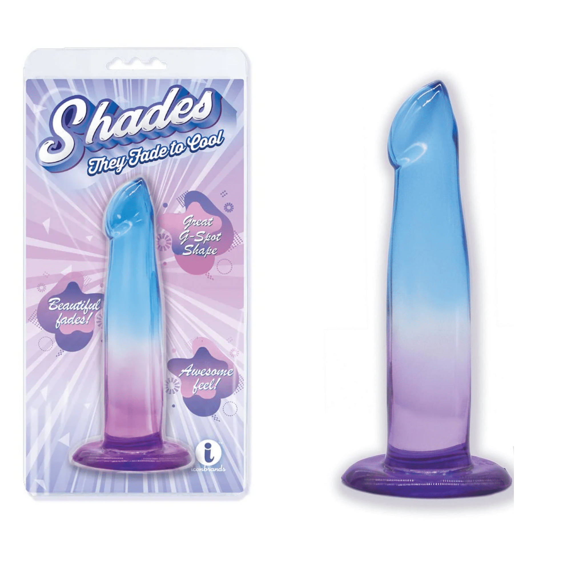 Shades G-spot Tip Stimulator Strong Suction Cup Dildo Waterproof Sex Toy