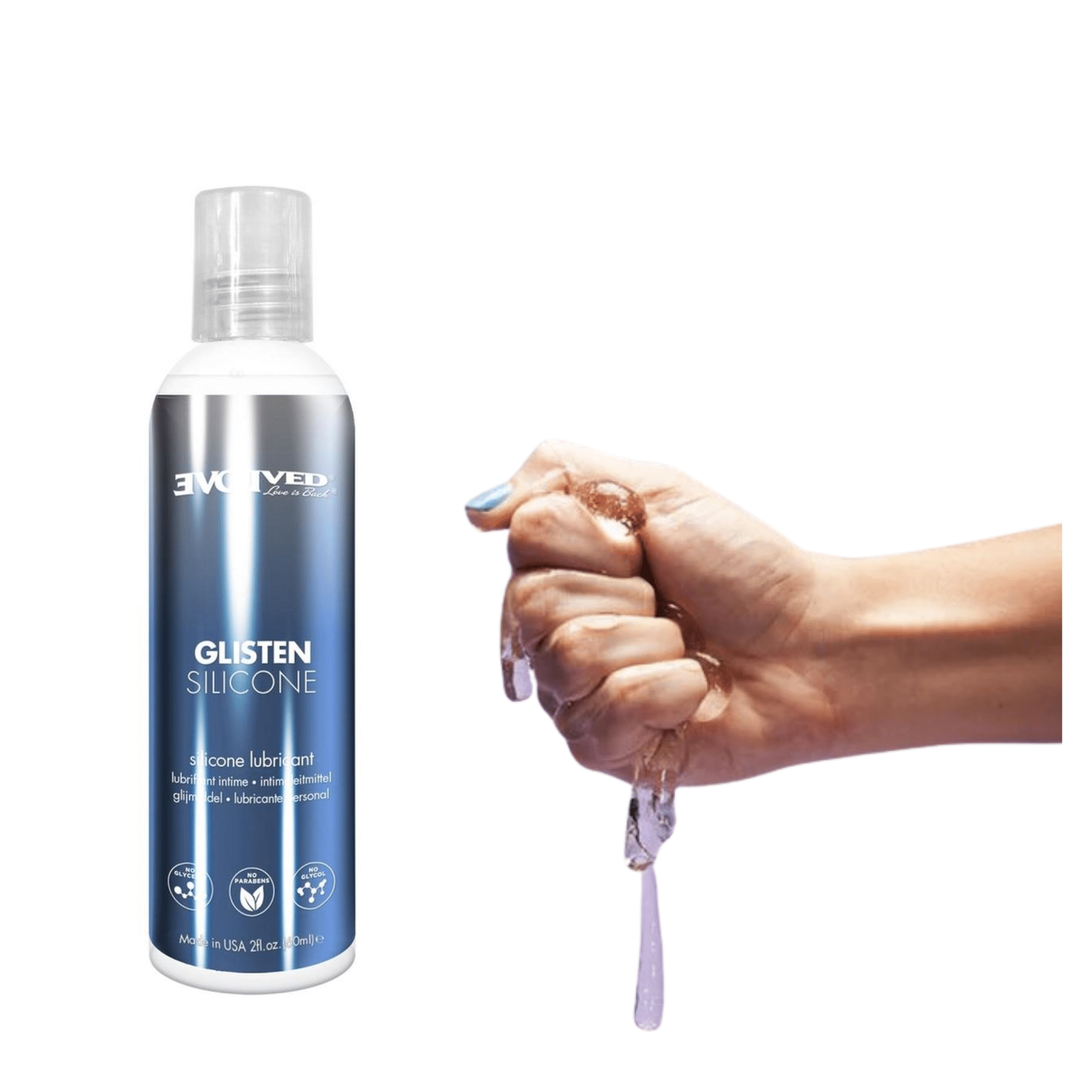 Glisten Silicone-Based Lube Formula Long-Lasting Sexual Intimacy Unflavored Lubricant