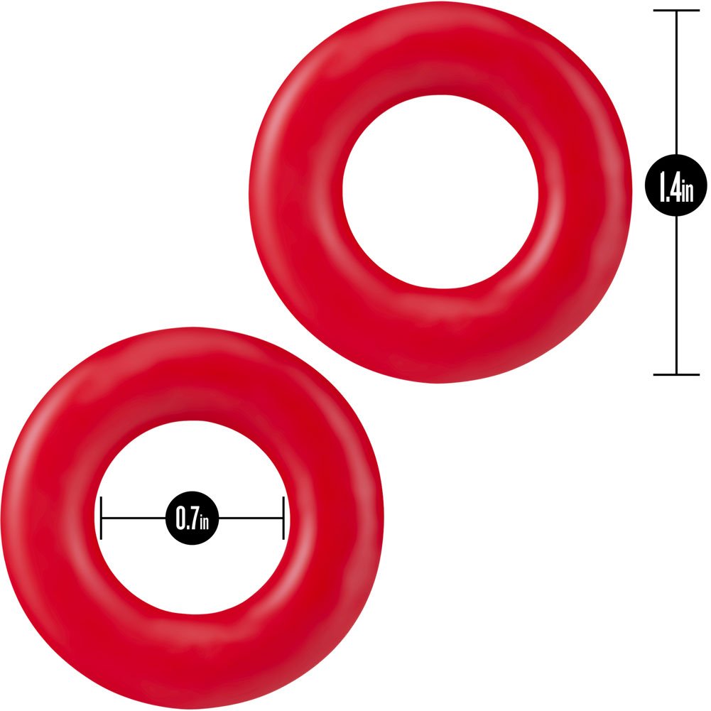 Stay Hard Donut Penis Rings Red
