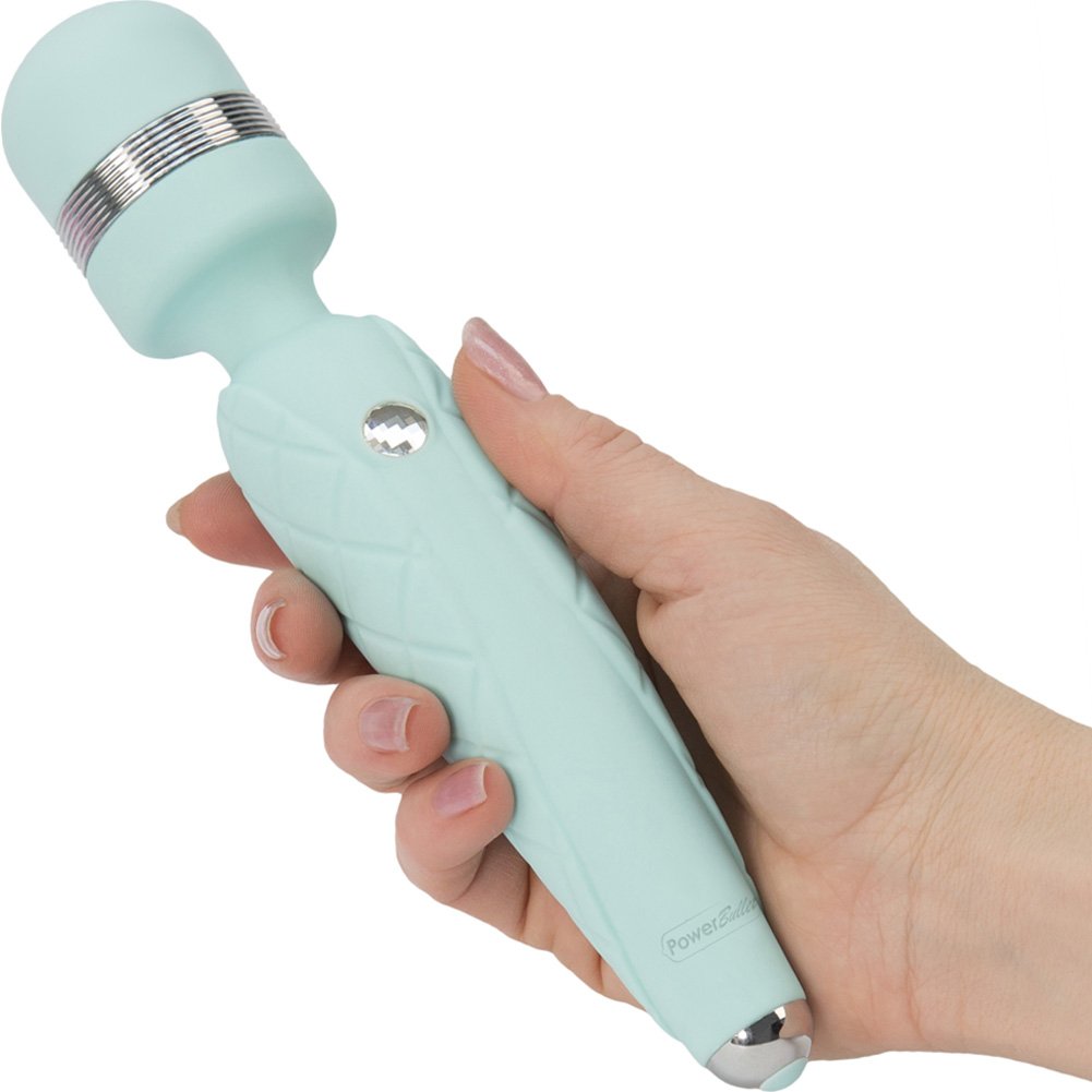 Pillow Talk Cheeky Silicone USB Rechargeable Massager Wand Vibrator With Swarovski Crystal