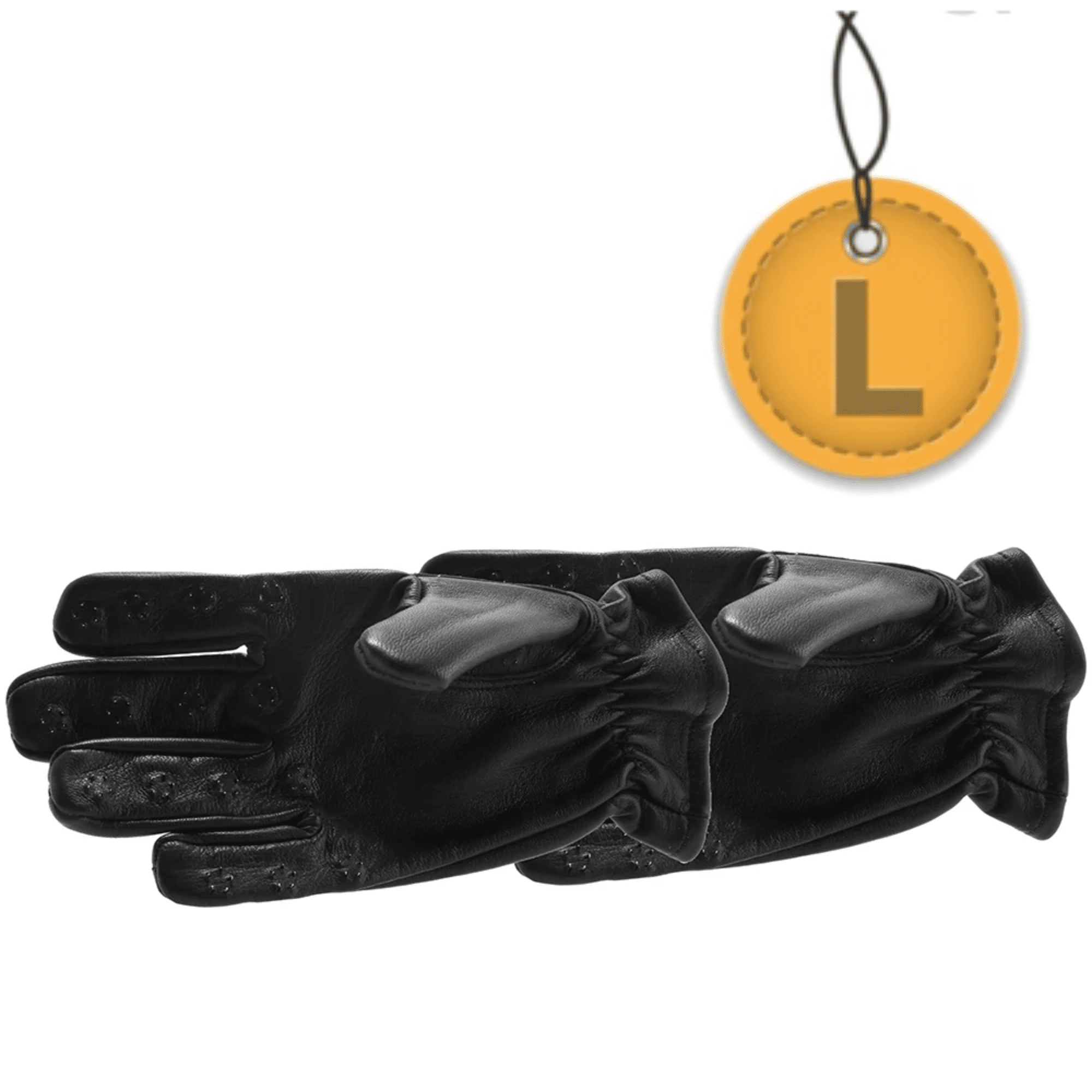 Rouge Bondage Gear Leather Vampire Gloves With Prickly Metal Points - Black