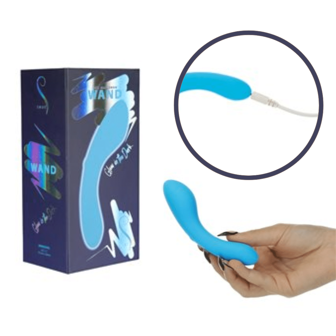 Mini Swan Wand Glow-In-the-Dark Rechargeable Travel-Lock Vibrator