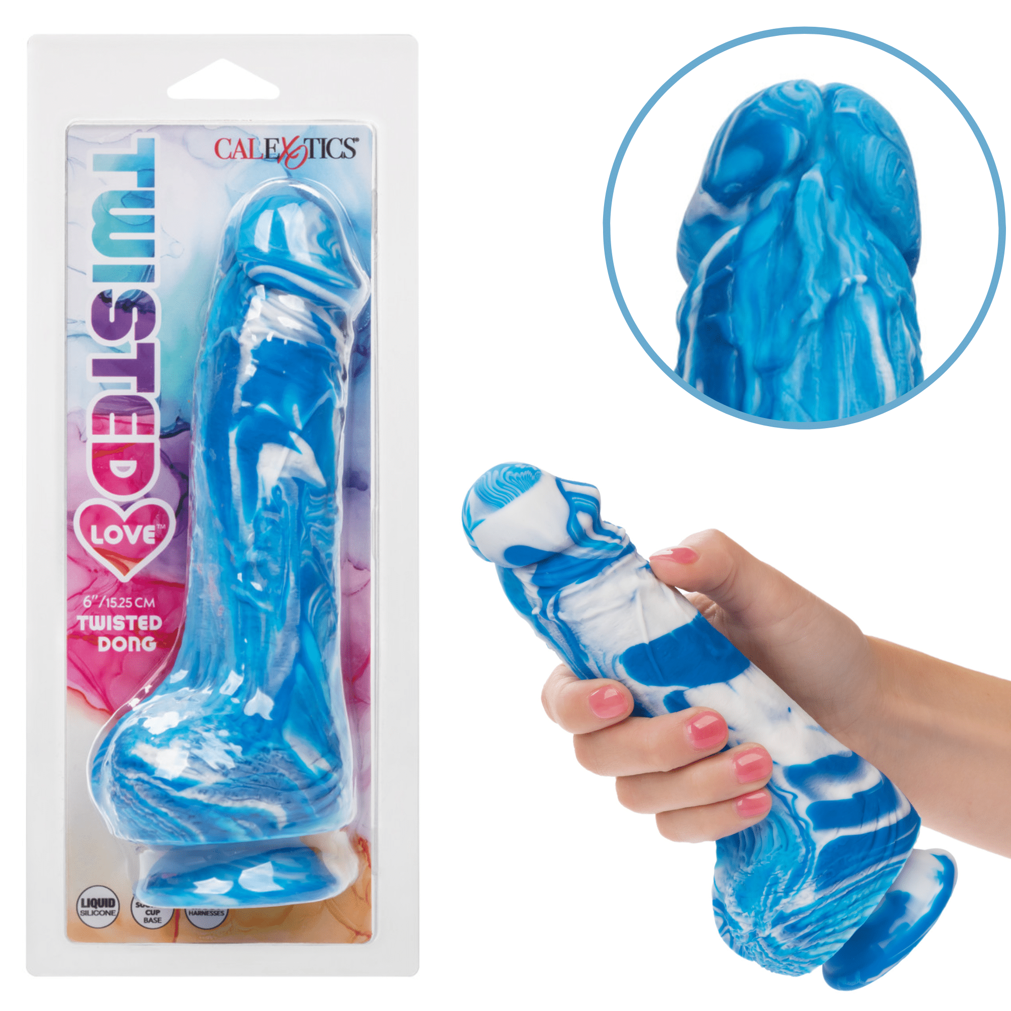 Twisted Love Dong Strap-on Compatible Hands-free Suction Cup Dildo for Beginners