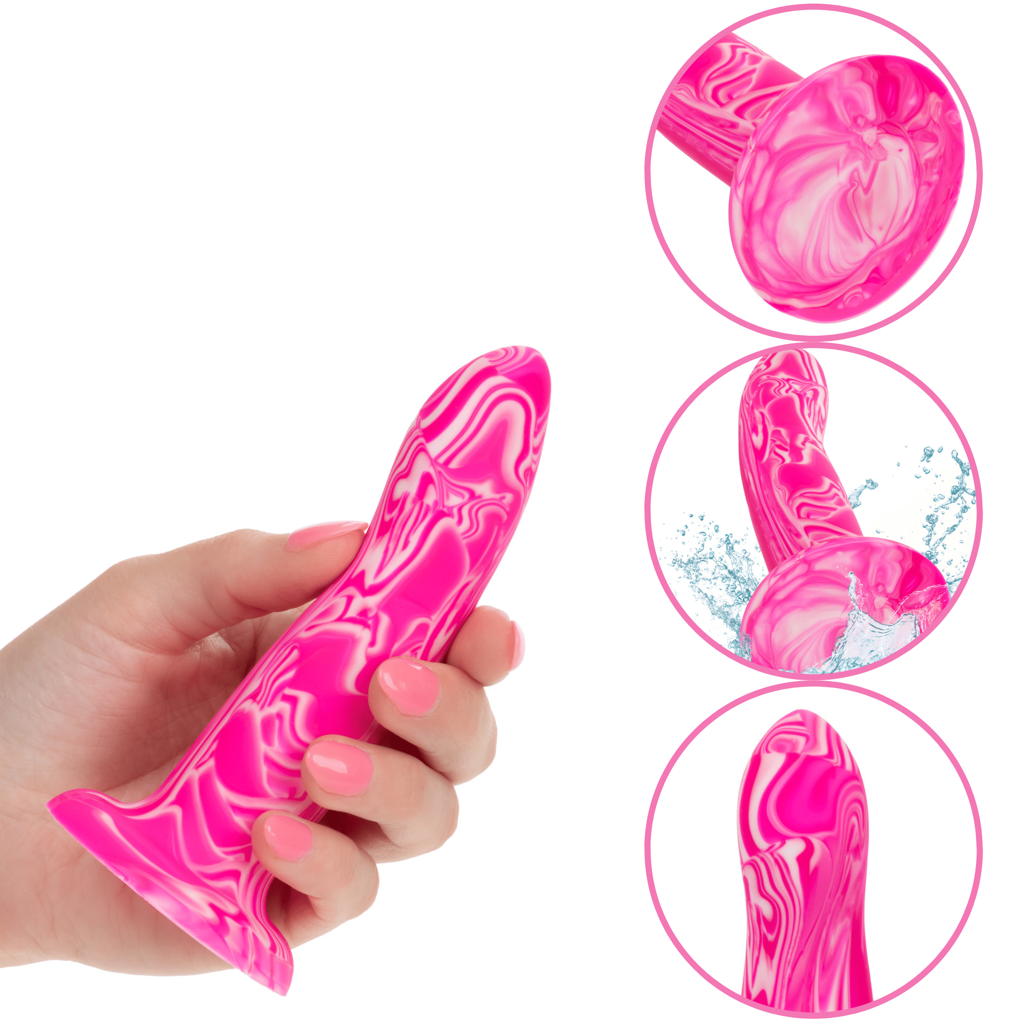Twisted Love Probe Suction Cup Base Butt Plug Waterproof  Sex Toy - 