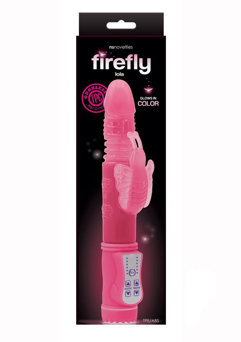 Firefly Glow-in-the-Dark Rabbit Thrusting Vibrator Ns Novelties