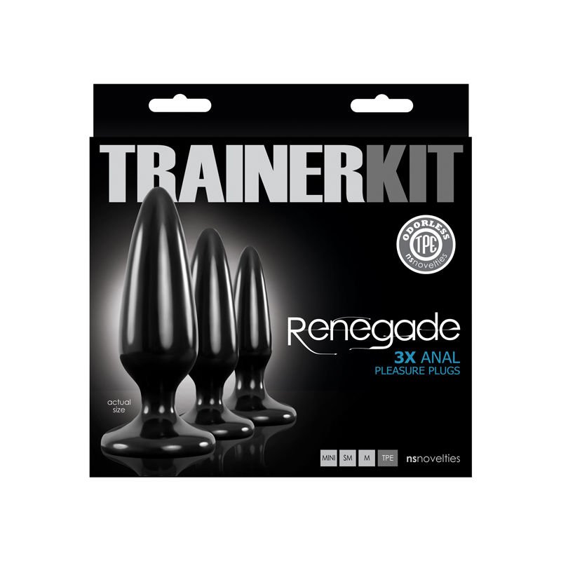 Renegade Trainer Kit Butt Plugs For Beginners Black 3 Piece