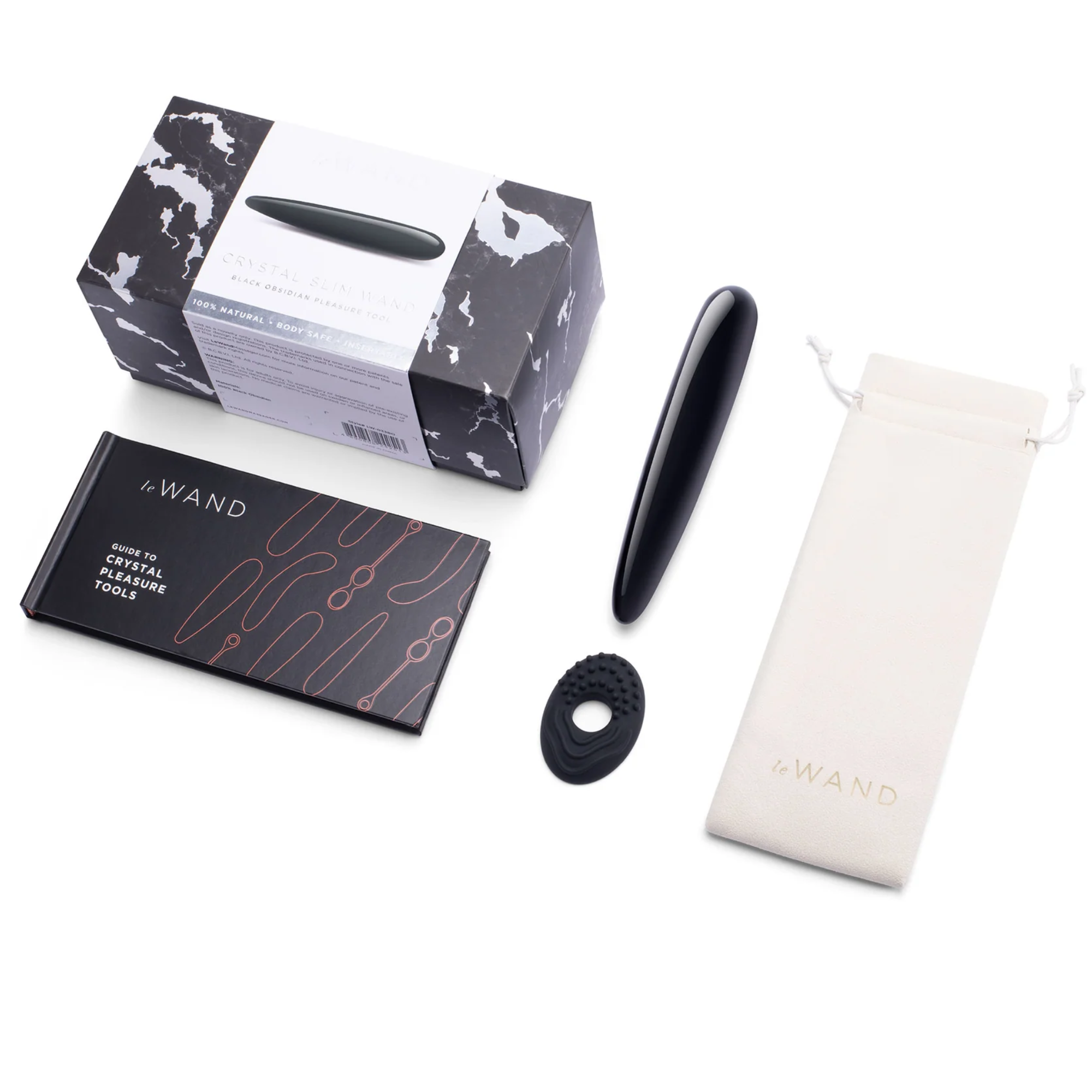 Le Wand Crystal Wand Smooth Surface Non-Vibrating Slim Dildo 