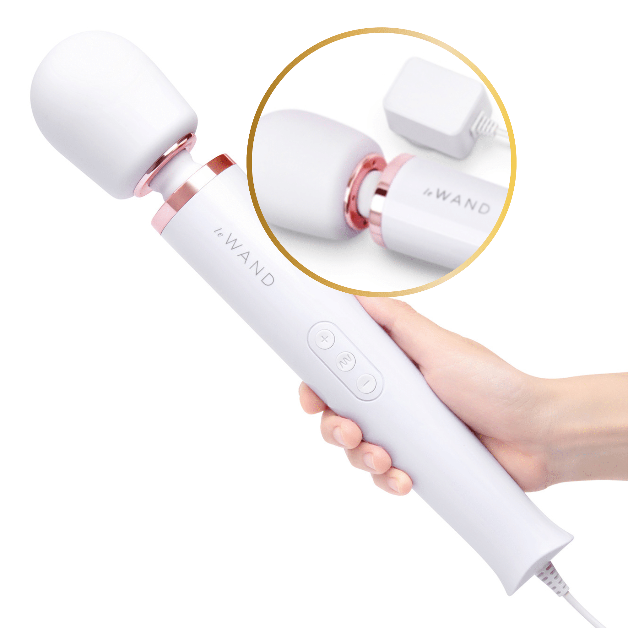 Le Wand Plugin Massager Silicone Head Flexible Neck Rechargeable Vibrator 