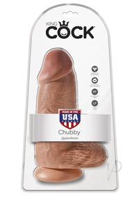 King Cock Realistic Chubby Big Dildo WithSuction Cup And Balls 9 Inch