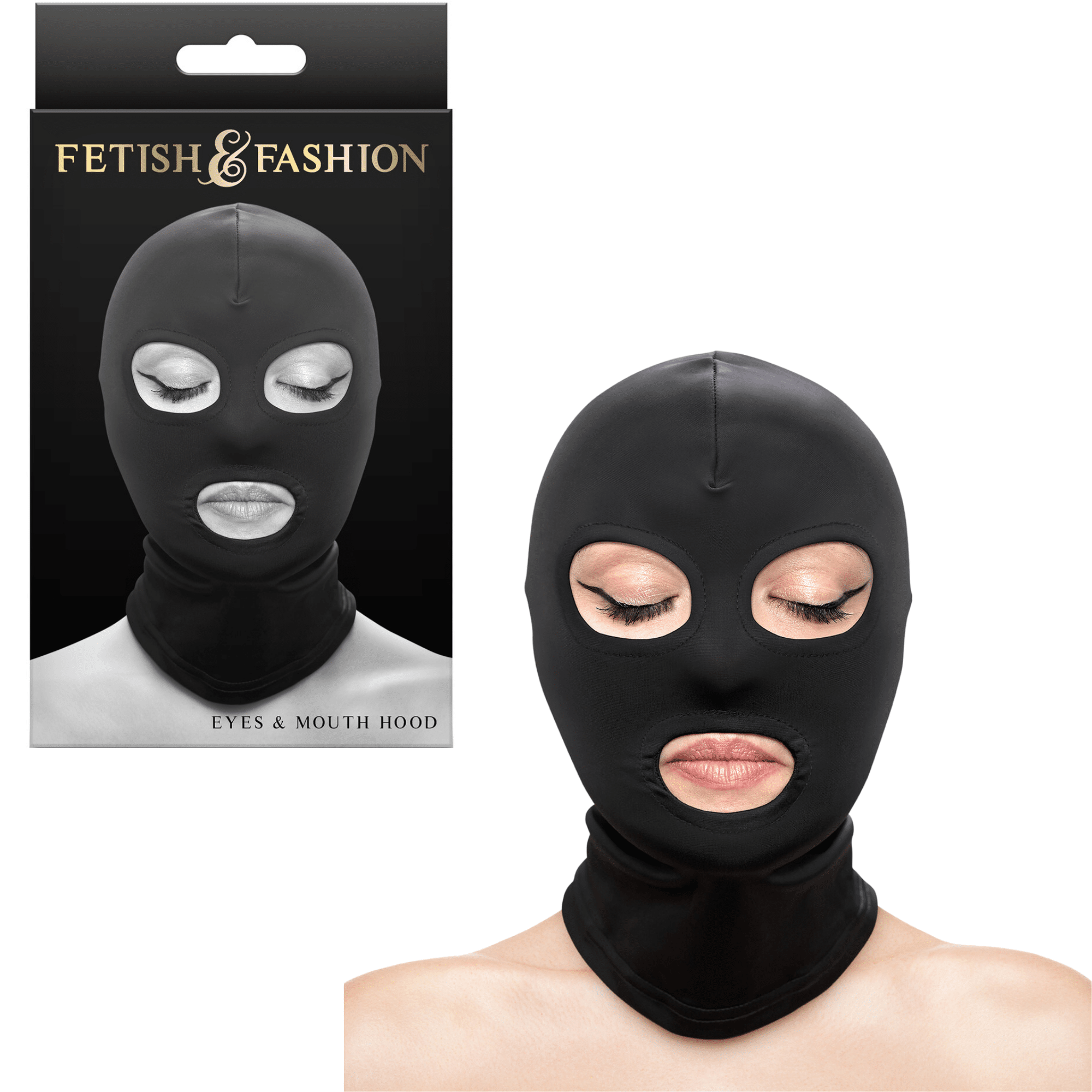 Fetish & Fashion Bondage Gear Eyes & Mouth Sexy Sex Hood By NS Novelties