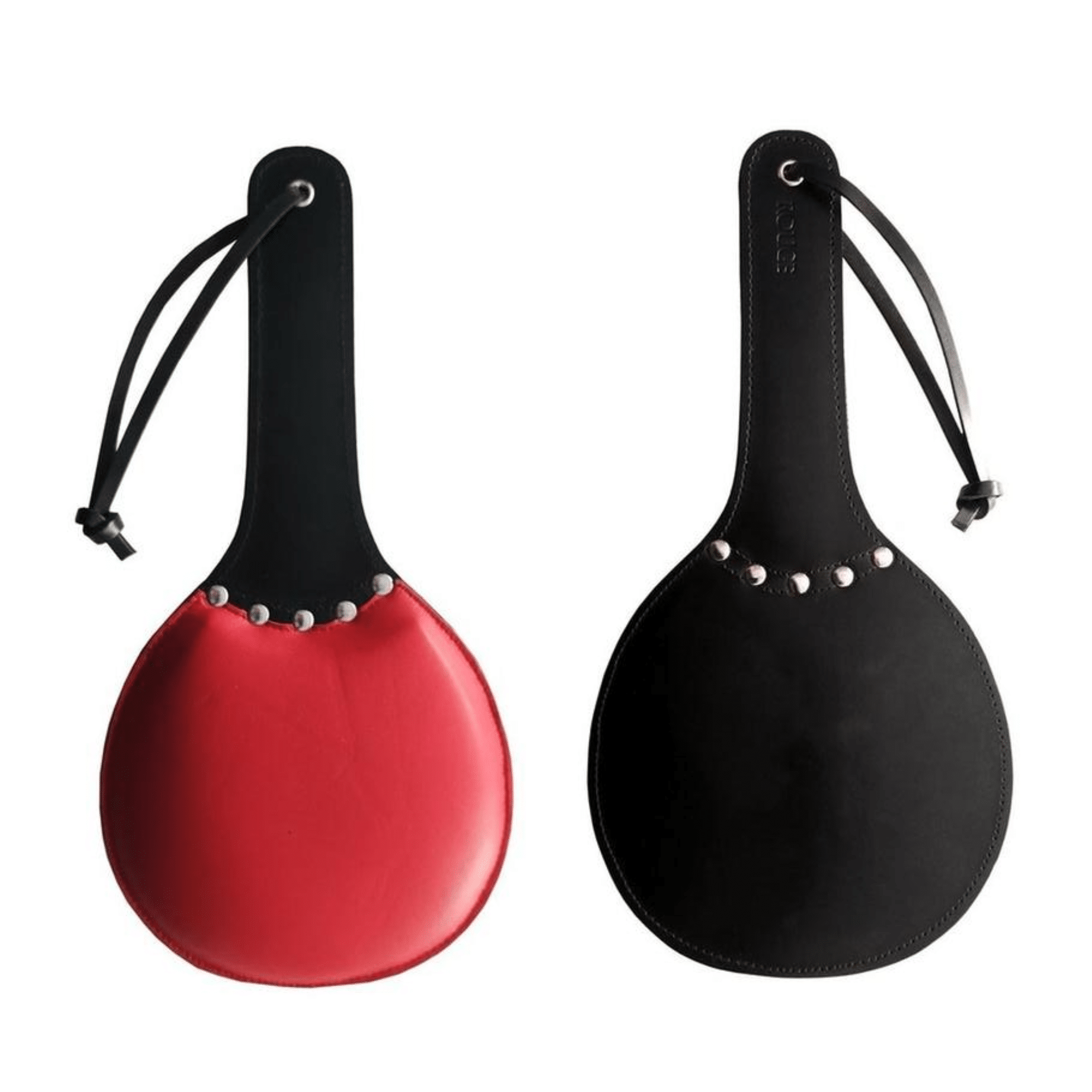 Rouge Bondage Gear Leather Padded Double-sided Ping Pong Spanking Paddle