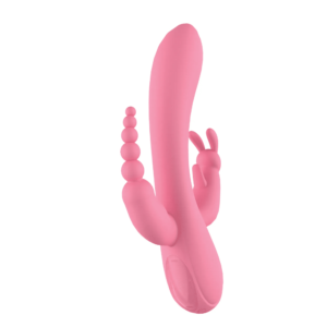 The Beat Trifecta Massager Beaded Bunny Stimulator Rechargeable Vibrator