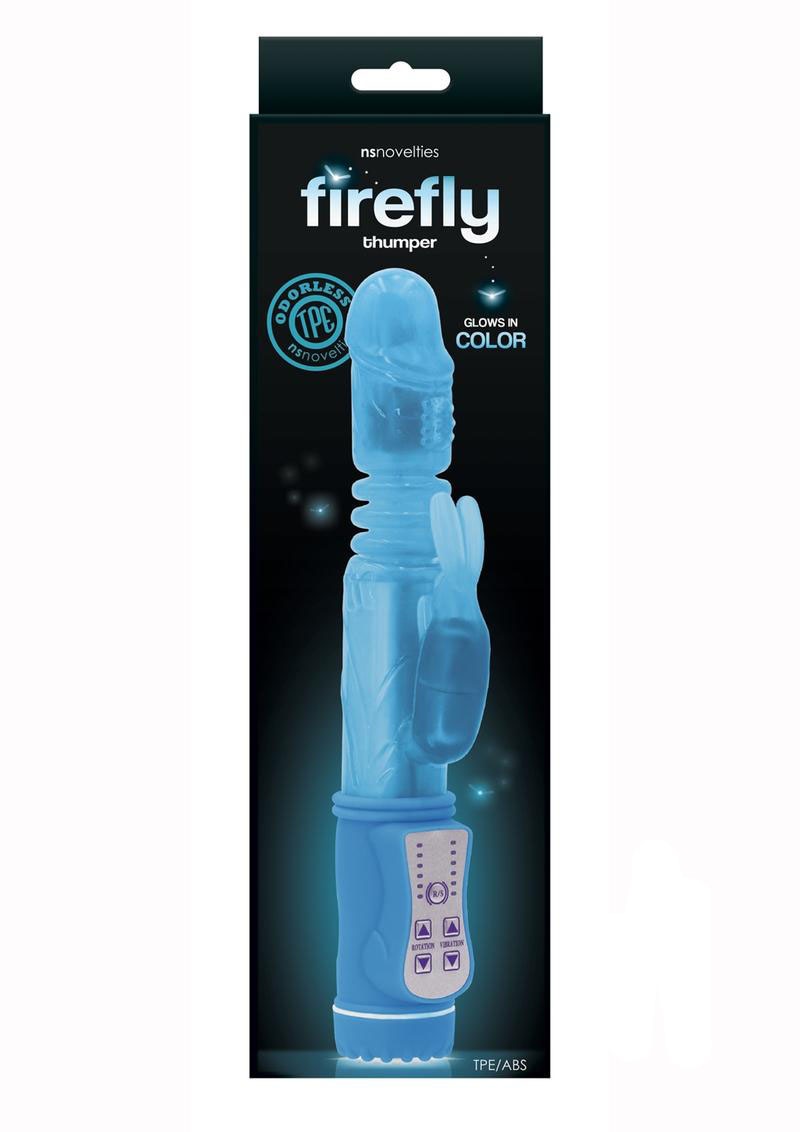 Firefly Glow-in-the-dark Rechargeable Thrusting Rabbit Vibrator