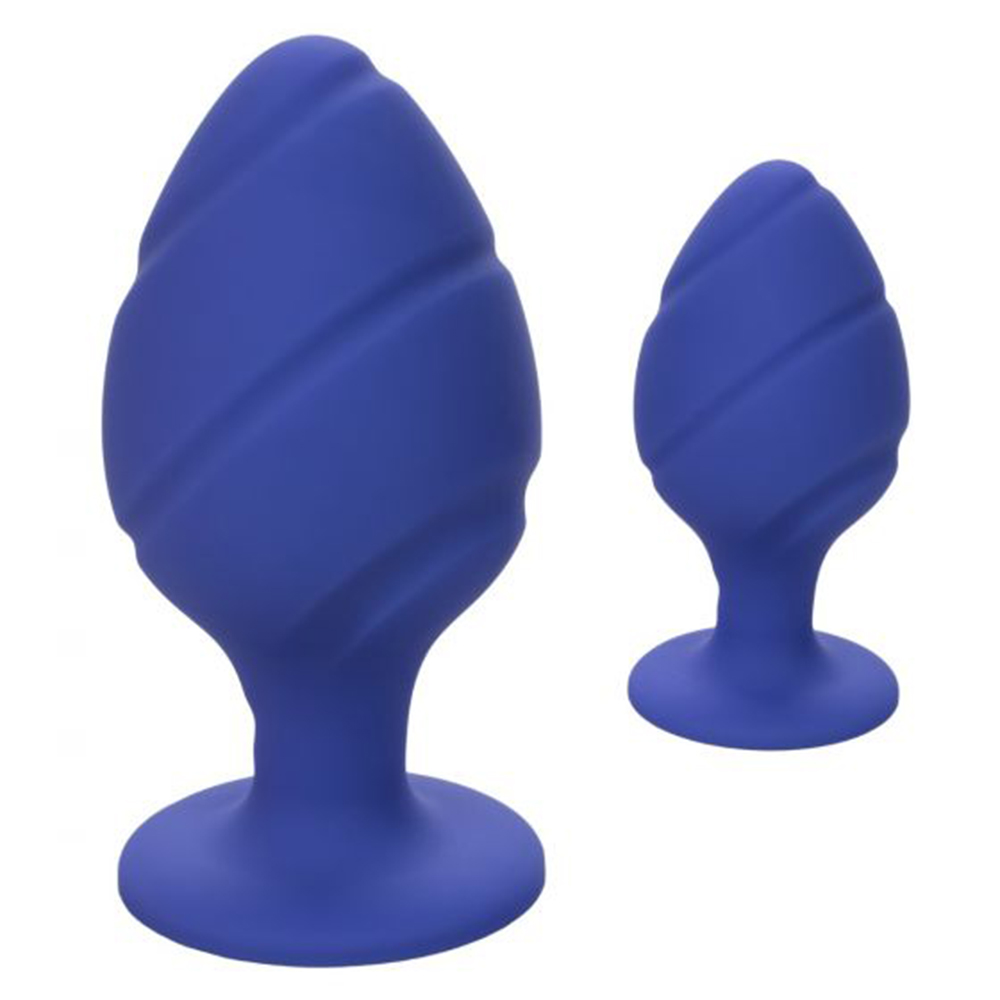 CalExotics Cheeky Striped Probe 2-piece Silicone Butt Plug Set