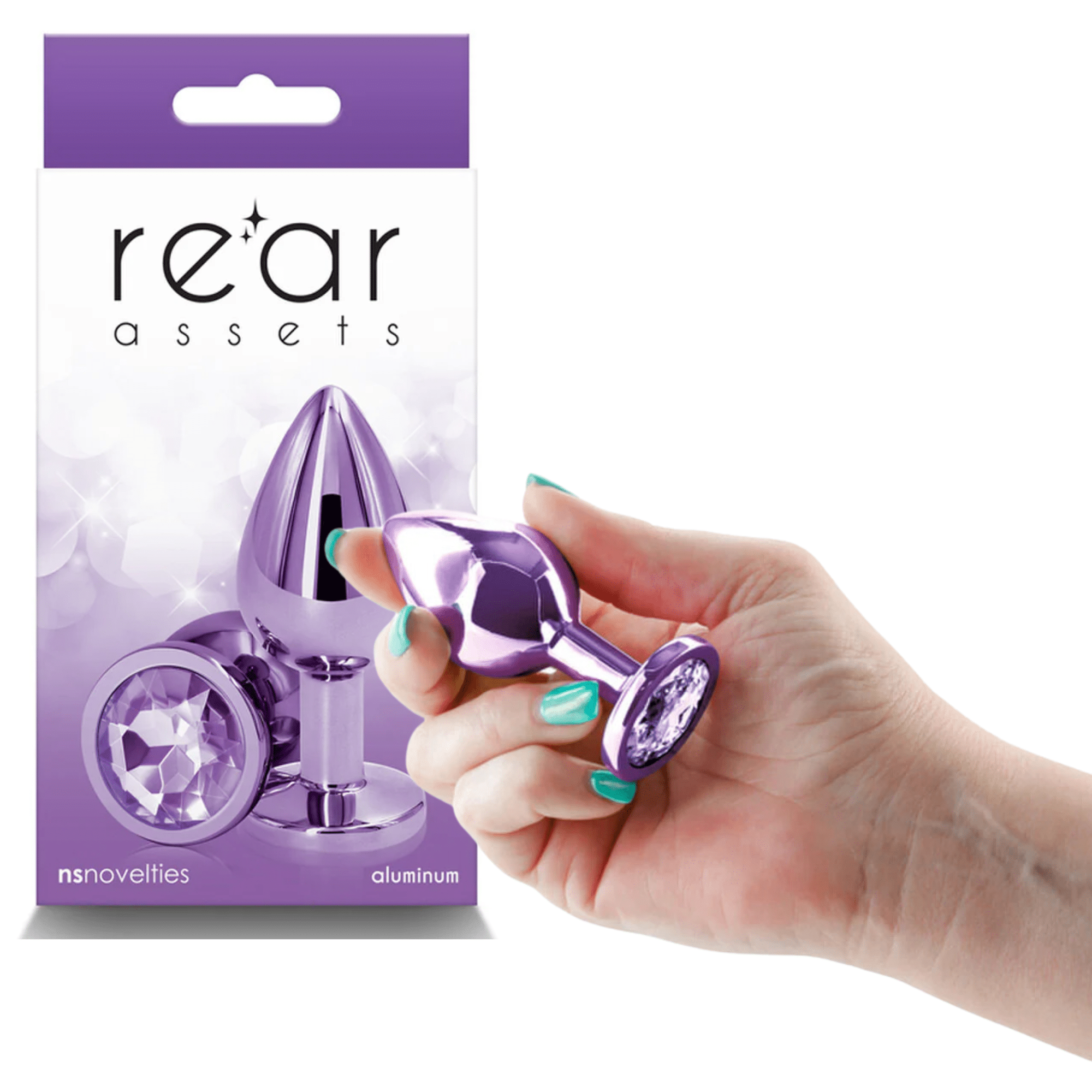 Rear Assets Metal Anal Toy Jeweled Butt Plug 