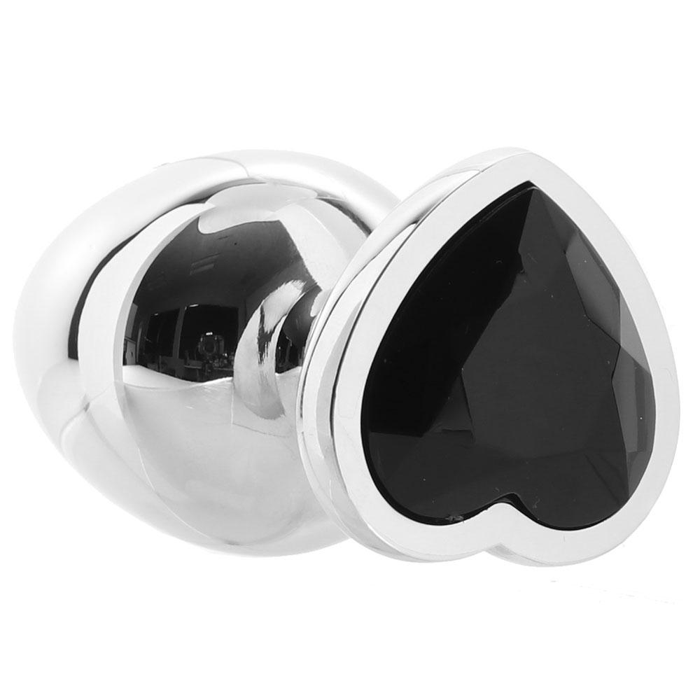 Booty Sparks Black Heart Gem Jeweled Butt Plug