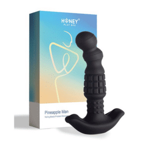 Pineapple Man Vibrating & Rolling P-spot Stimulation Silicone Prostate Massager - Black